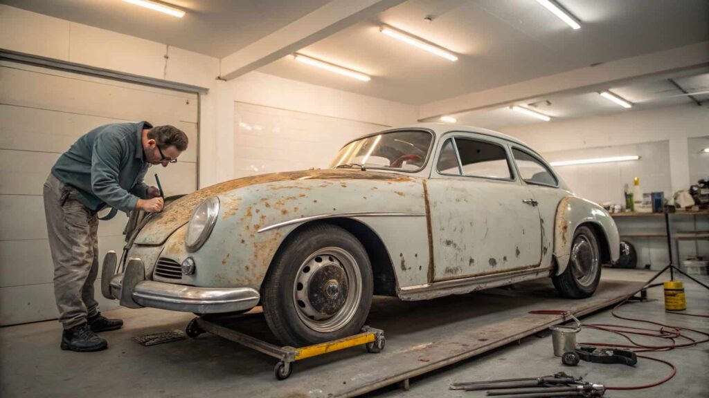 Preparing the Surface for Sanding and Painting Vintage Cars