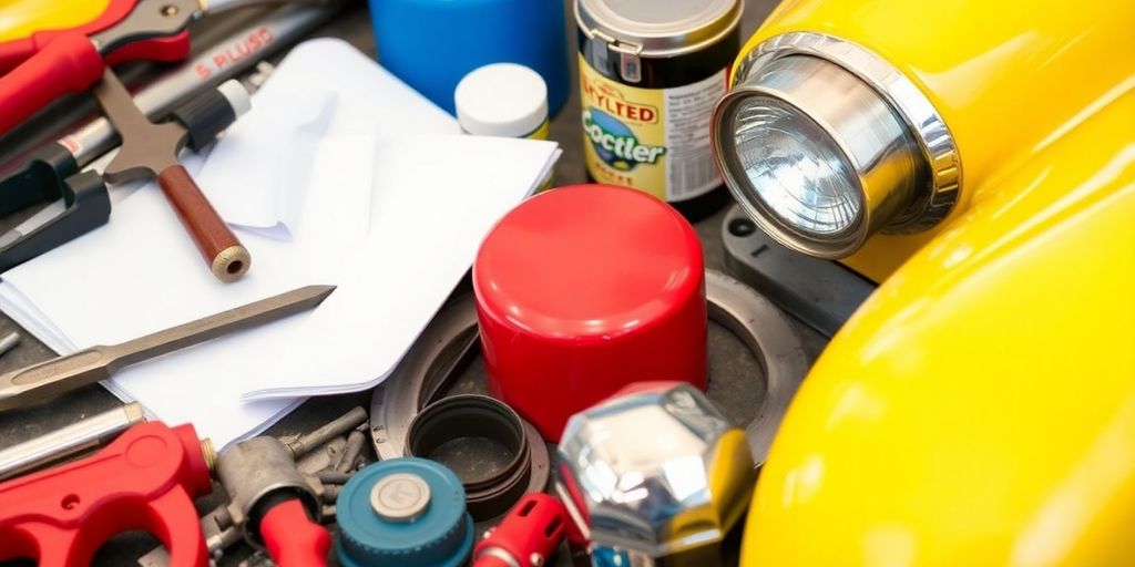 Classic car parts and tools for budget restoration.