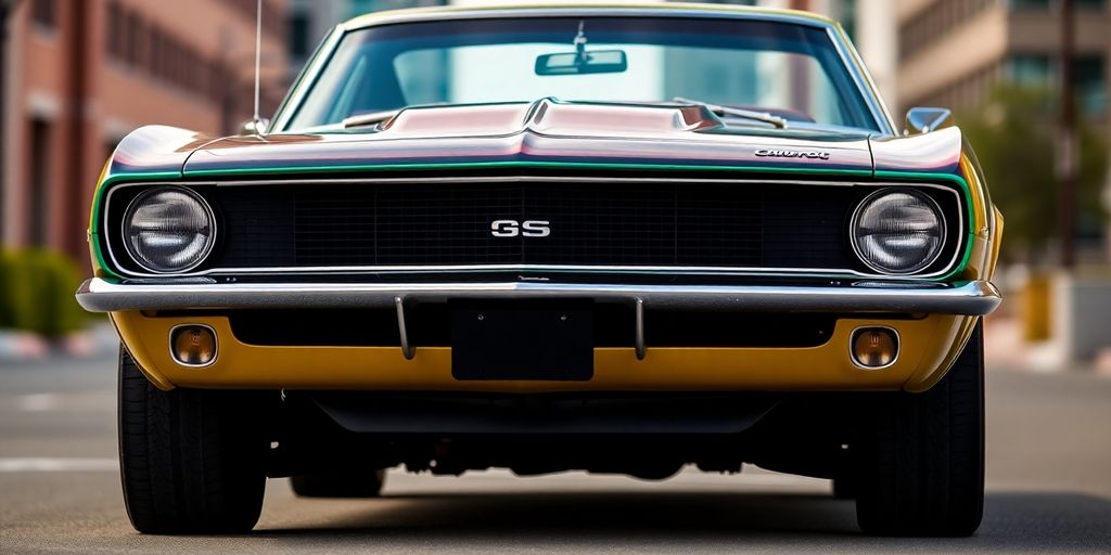 1967 Chevrolet Camaro in vibrant colors, showcasing its design.